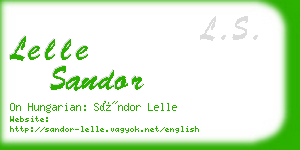 lelle sandor business card